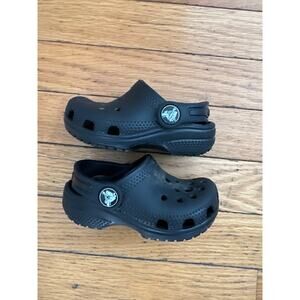 Crocs Classic Clogs Kids Size 6C Black Unisex Slip-On Comfort Shoes